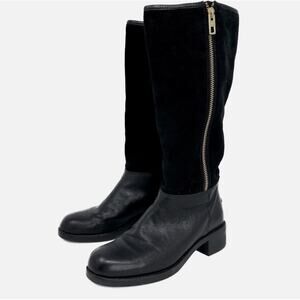 Coach Bailey Safari Boot - Leather & Shearling SUEDED Long Boot